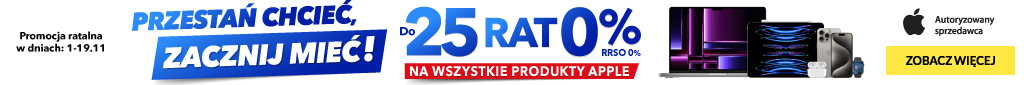 Raty - Apple - Do 25 rat 0% na wszystkie produkty Apple - 1124 - belka 1024x85